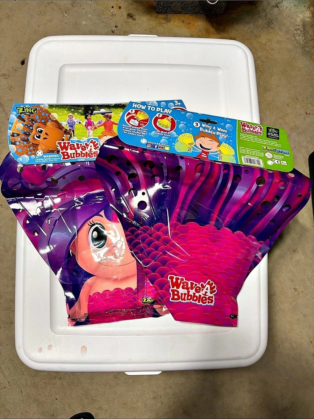 Zing Wacky Bubbles Bubble Toy Set in Pink & Purple NWT - 2 sets
